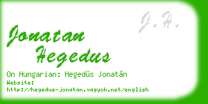 jonatan hegedus business card
